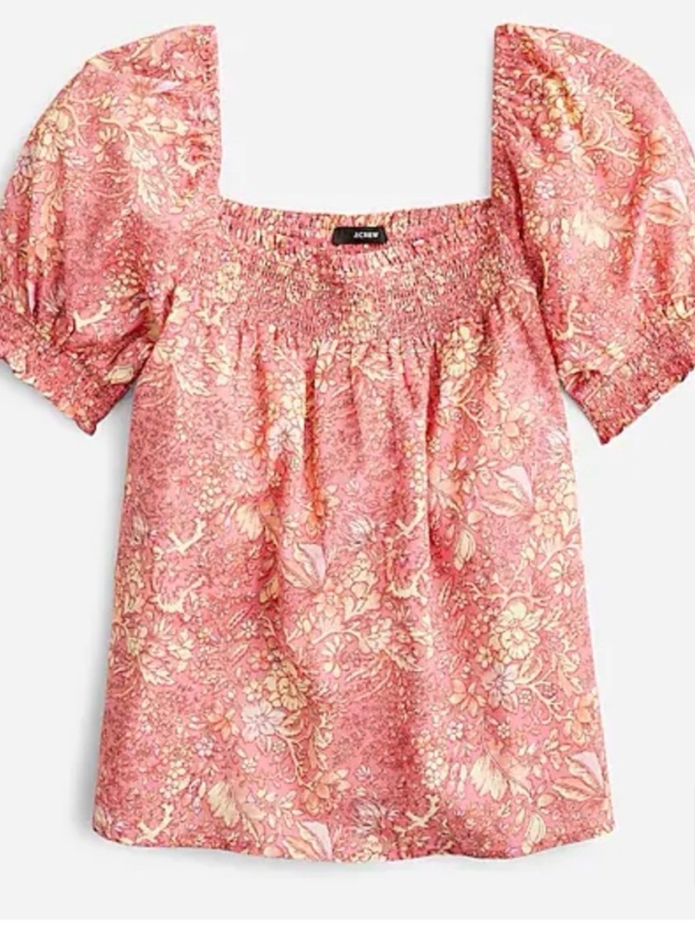 J.Crew puff sleeve top pink size large